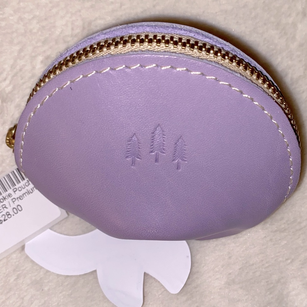 NWOT 🥠 Portland Leather Goods Lavender Fortune Cookie Pouch
